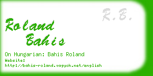 roland bahis business card